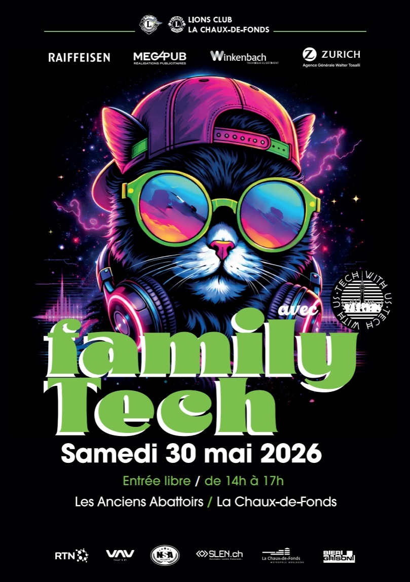 Family Tech en collaboration avec Tech With Us, samedi 30 mai 2026